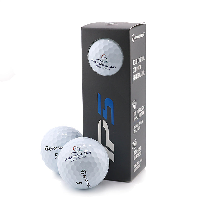 TaylorMade TP5 Half Moon Bay Golf Links logo ball